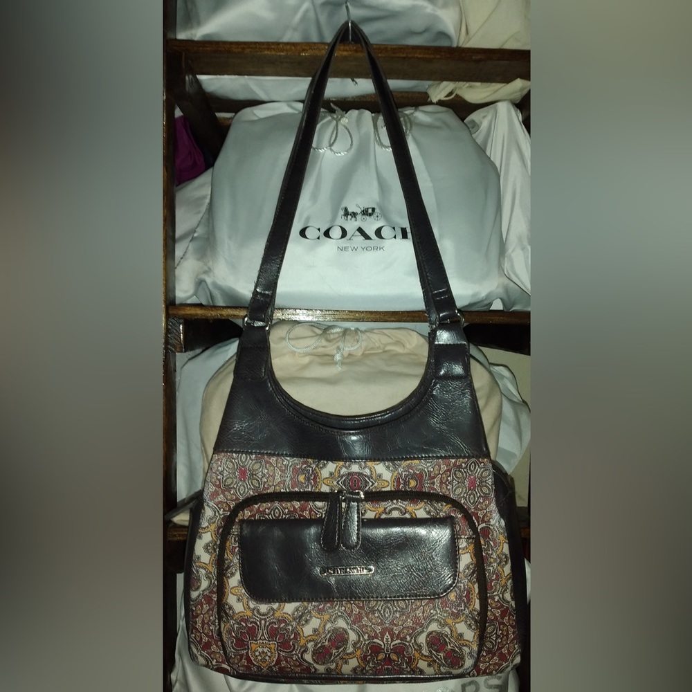 VINTAGE JACLYN SMITH SHOULDER HANDBAG PRE-LOVED